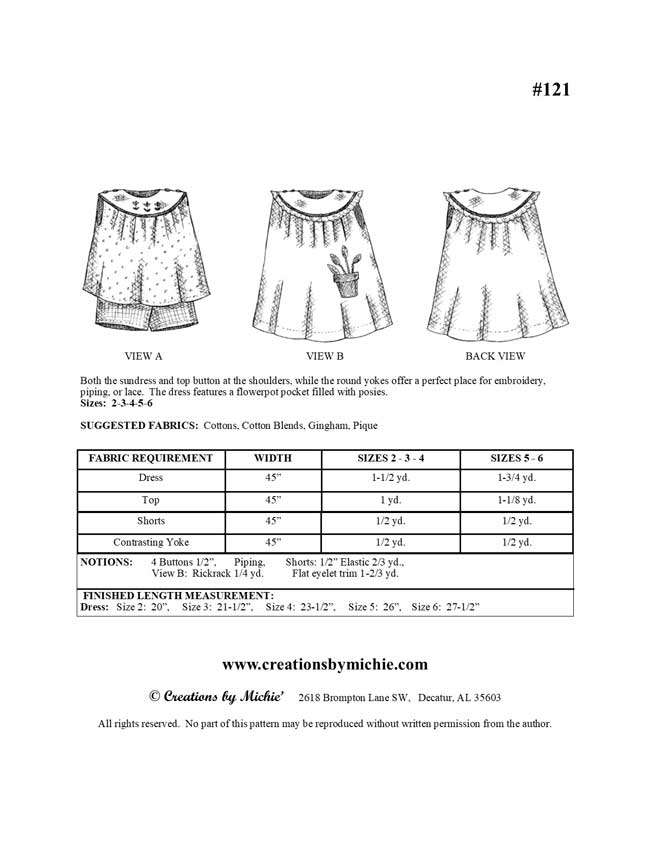 121 - Printable Sundress and Shorts Set