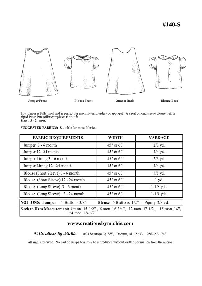 140-S - Printable Jumper & Blouse Small