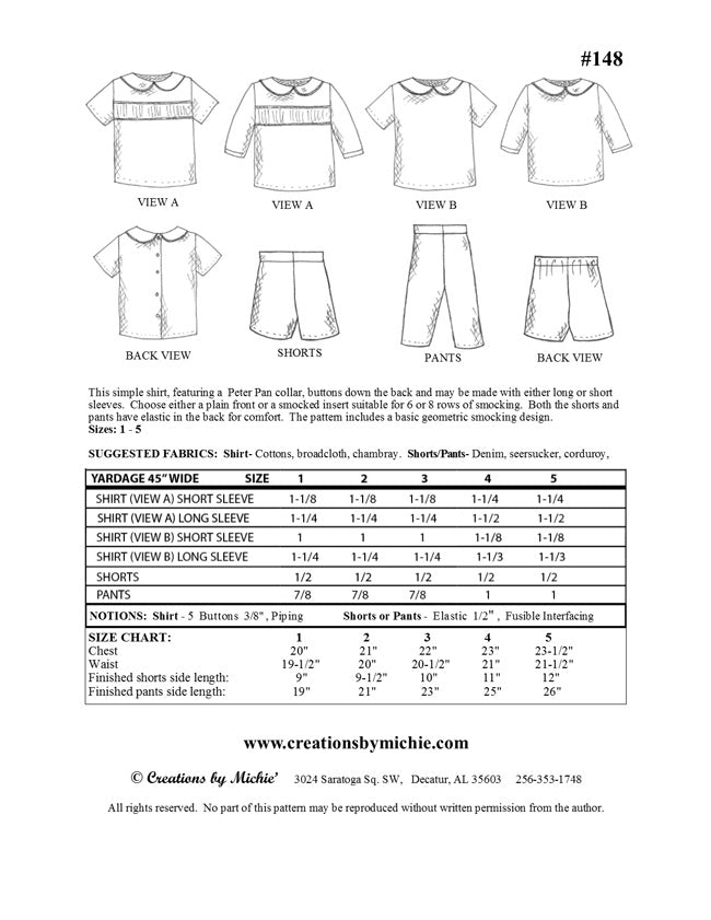 148 - Printable Simple Shirt & Shorts