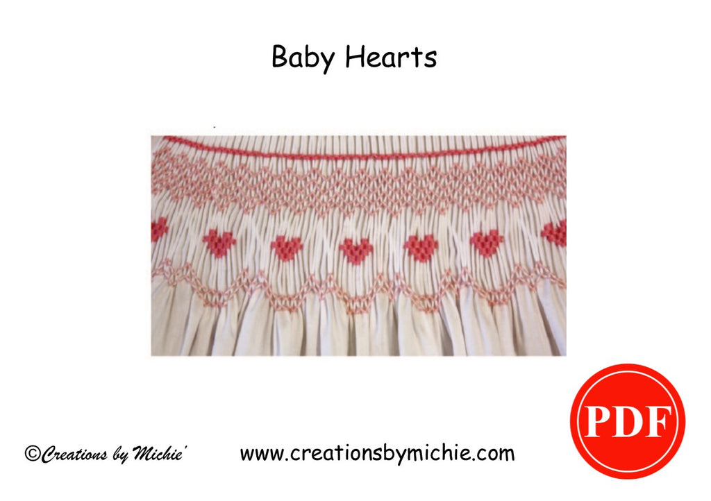 Printable "Baby Hearts" Smocking Design