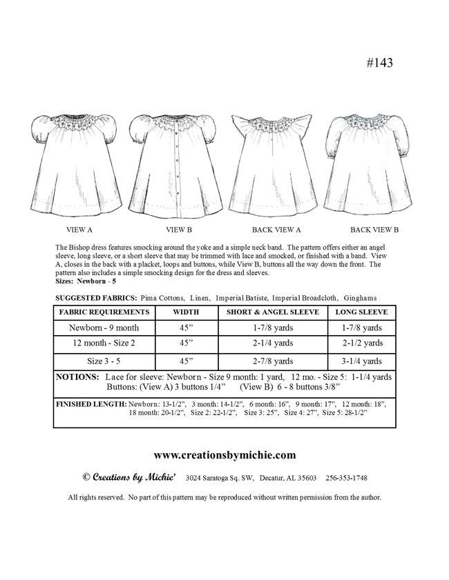 143 - Printable Bishop Dress
