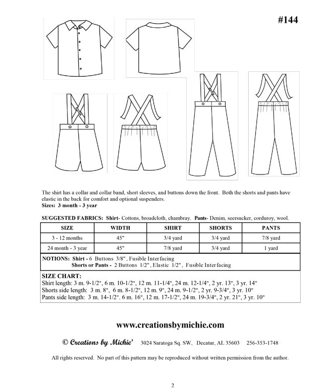 144 - Printable Shirt, Pants, & Suspenders