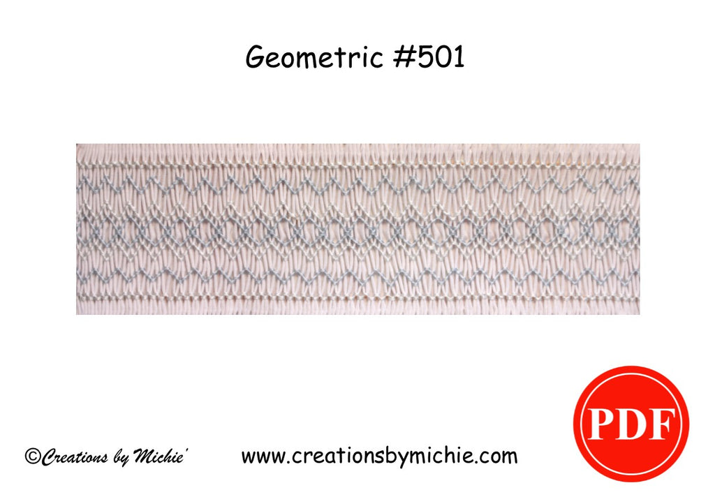 Printable Geometric Smocking Design – 501
